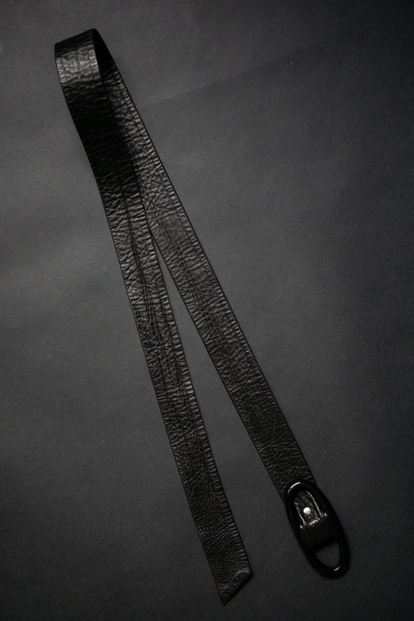 Schwarzer vintage Gürtel Leder