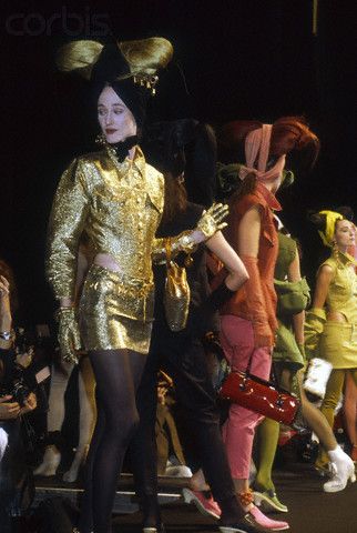 Vintage Jean Paul Gaultier Blazer Jacke Gold Lurex S/S 1989