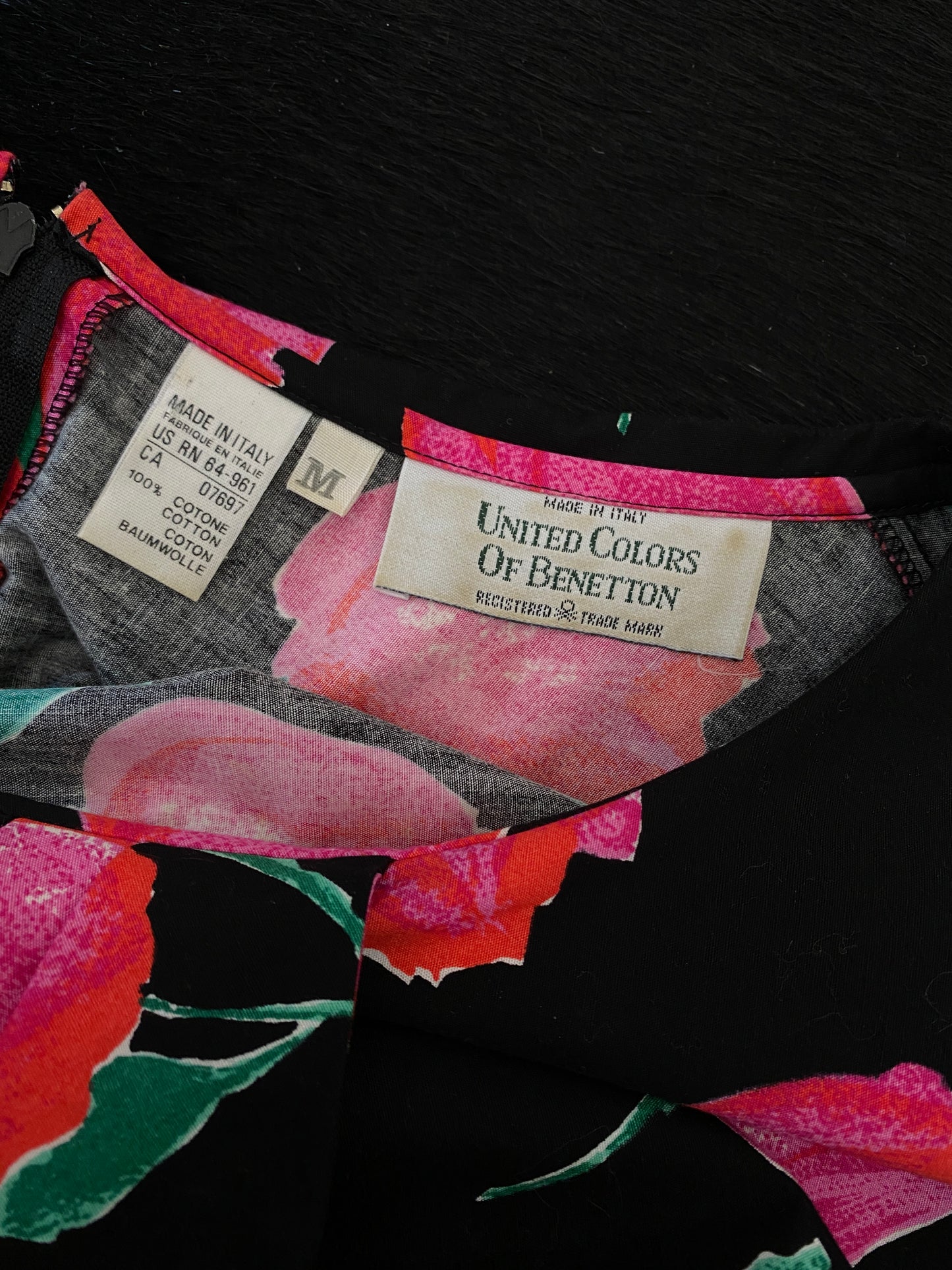 Sommerkleid Benetton Blumen - theplaincircle vintage