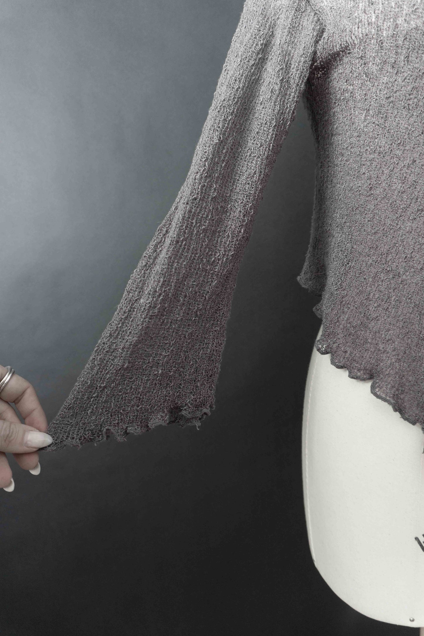 Vintage Wrap Top Grau, Viskose, XS–M theplaincircle vintage