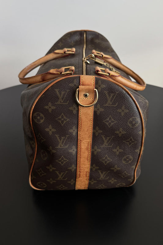 Louis Vuitton Keepall 45 Monogram Canvas – Vintage Reise-Tasche mit Ledergriffen