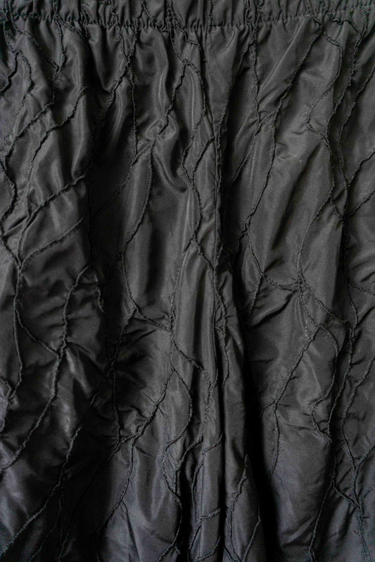 Vintage Avantgarde Hose Schwarz – Strukturstoff, Oversize Fit, Lightweight, L–XL theplaincircle vintage