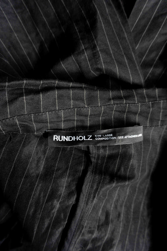 Rundholz Avantgarde Mantel mit Nadelstreifen, M–L theplaincircle vintage