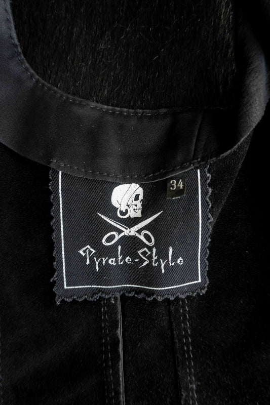 Vintage Pyrate Style Hamburg Lederweste Schwarz XS theplaincircle vintage