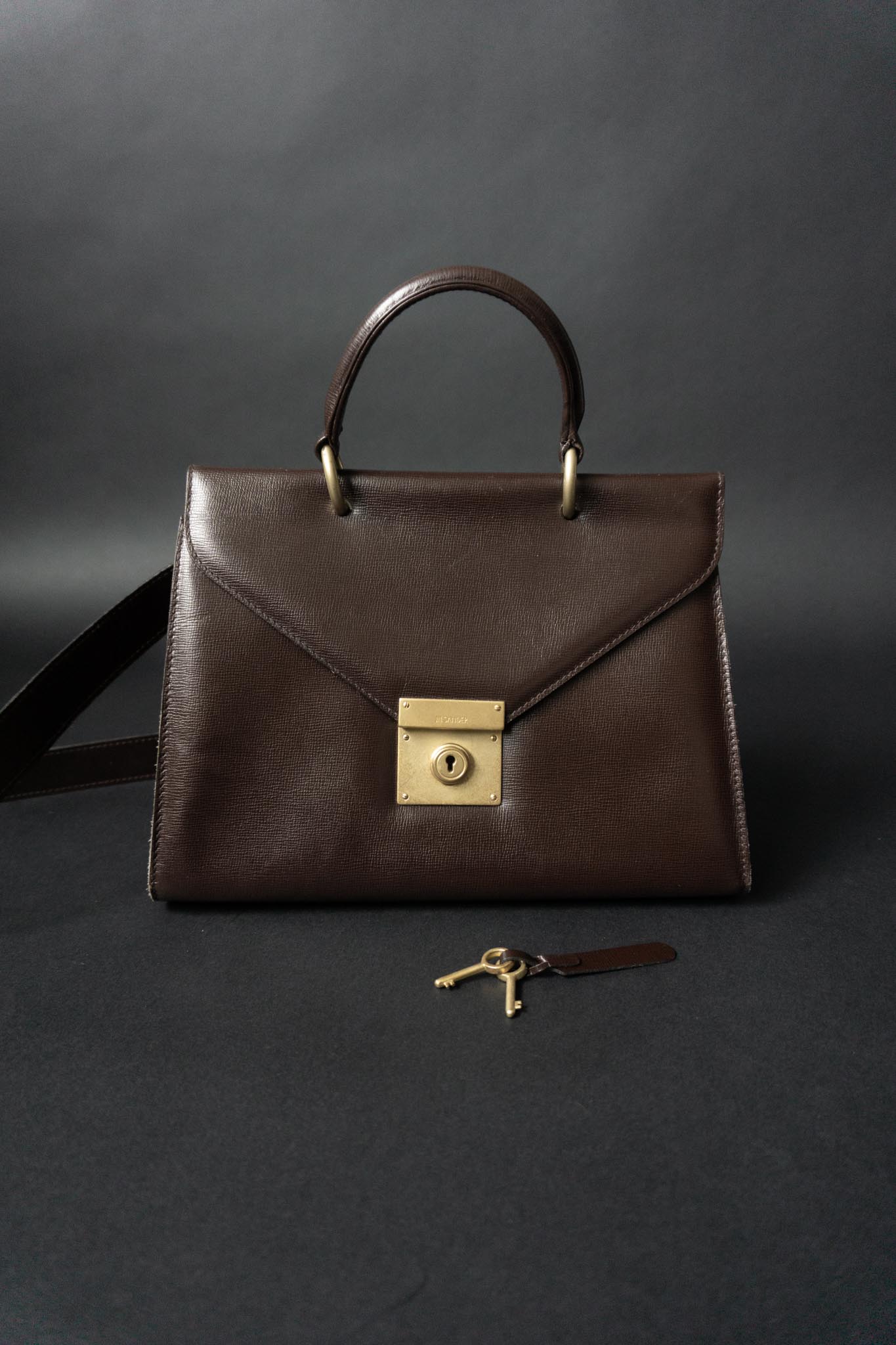Vintage Jil Sander Ledertasche 90s Braun – theplaincircle vintage