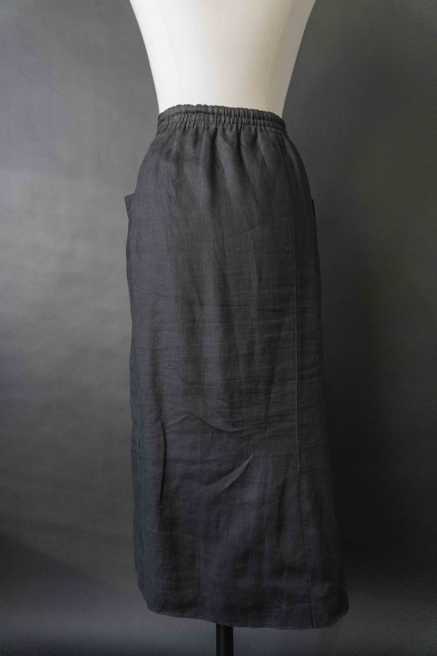 Vintage 80s Karl Lagerfeld Leinenrock, L–XL theplaincircle vintage