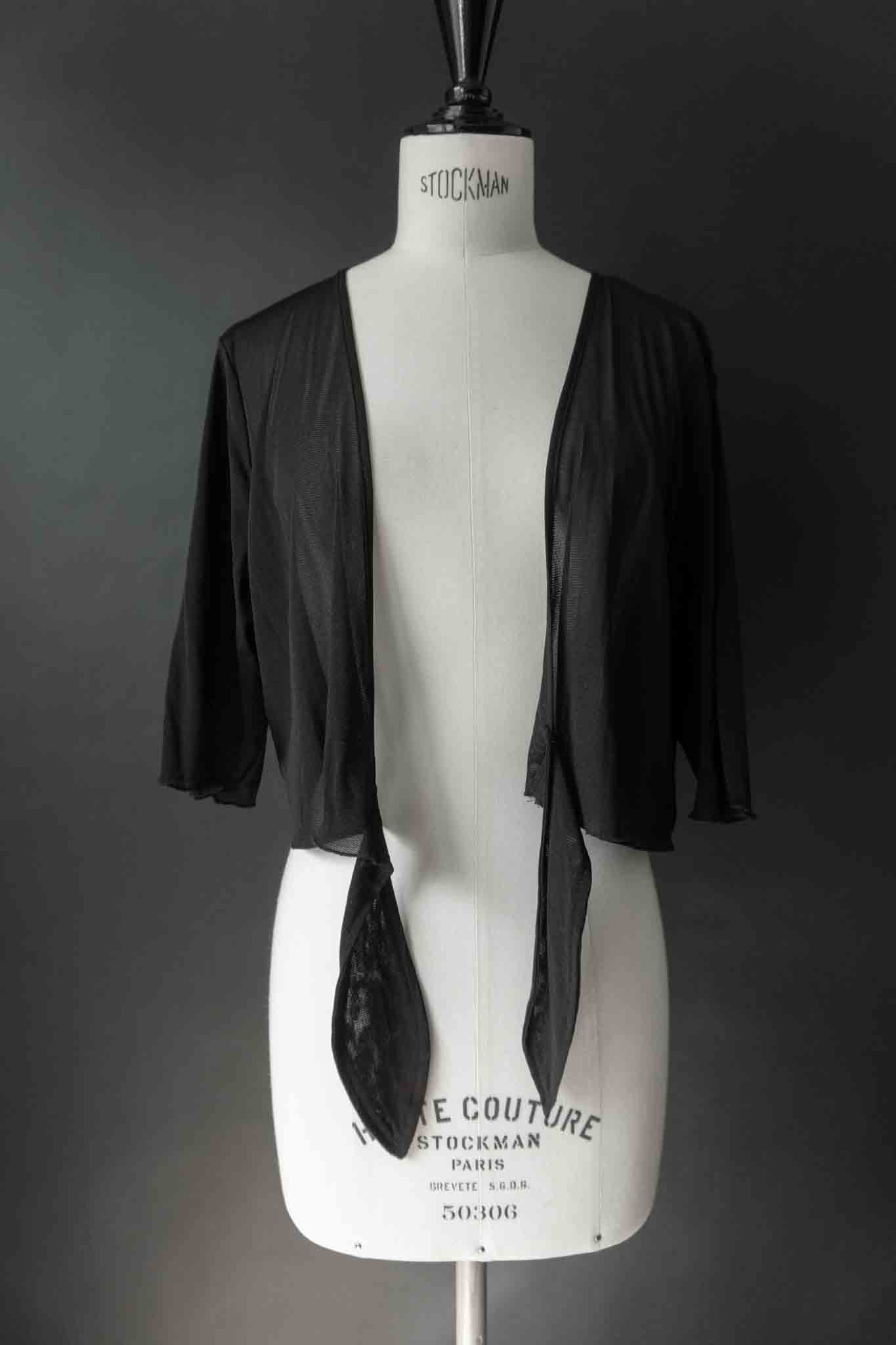 Vintage 90s Mesh Bolero zum Binden, S–M theplaincircle vintage