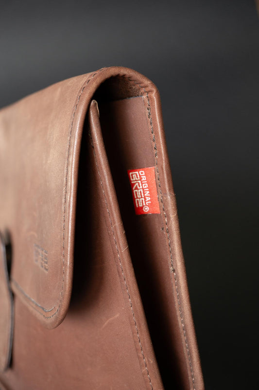 Vintage BREE Ledertasche aus braunem Leder