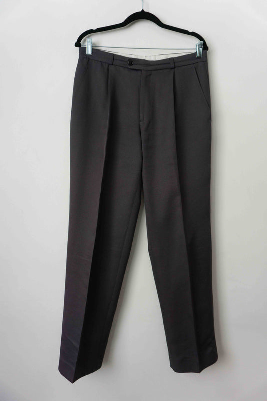Vintage Anzughose in Dunkelgrau – klassische Tailoring Hose, M–L theplaincircle vintage