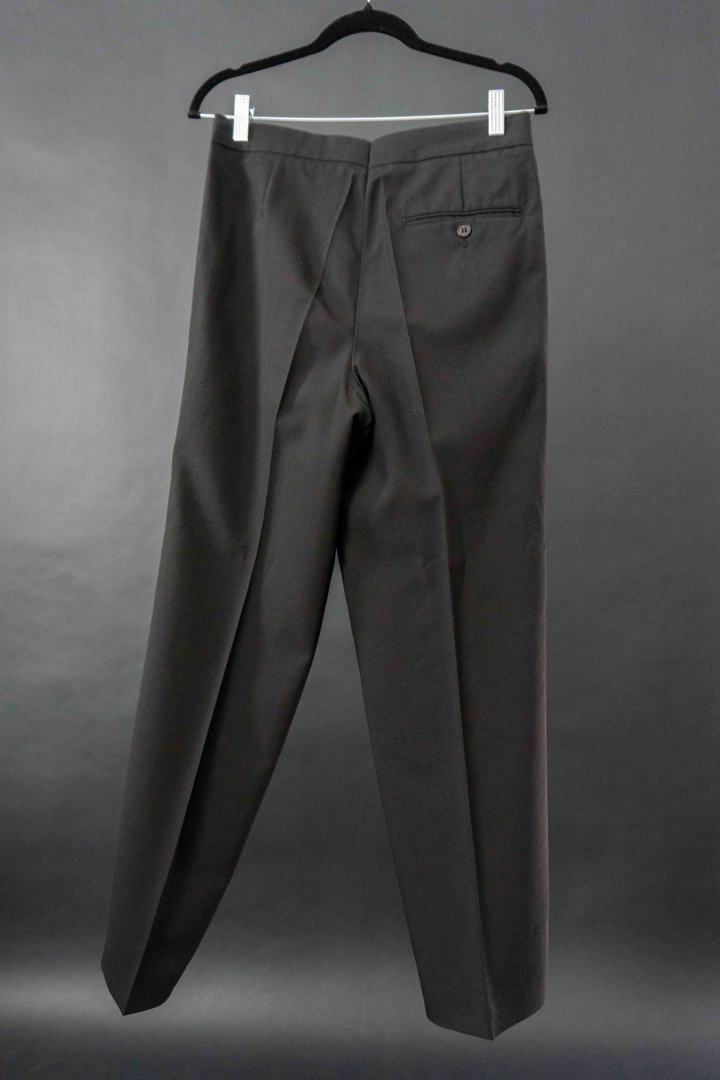 Vintage Smokinghose Damen Schwarz – Elegante Tuxedo Hose aus Wolle mit Satin Galonstreifen, S–M theplaincircle vintage