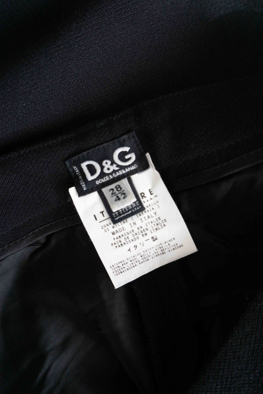 Dolce & Gabbana Vintage Wollhose – 90s Low Waist Designerhose aus Schurwolle, 28/32 theplaincircle vintage