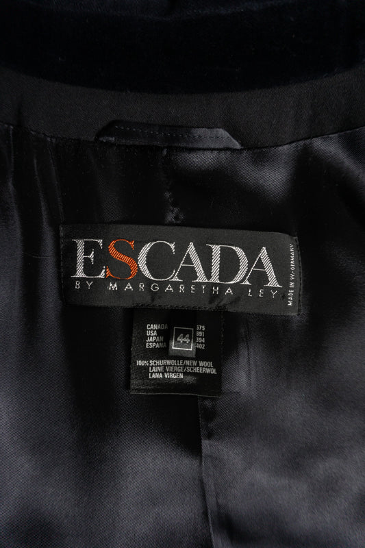 Vintage Escada Blazer Plus Size Navy Schurwolle 80er