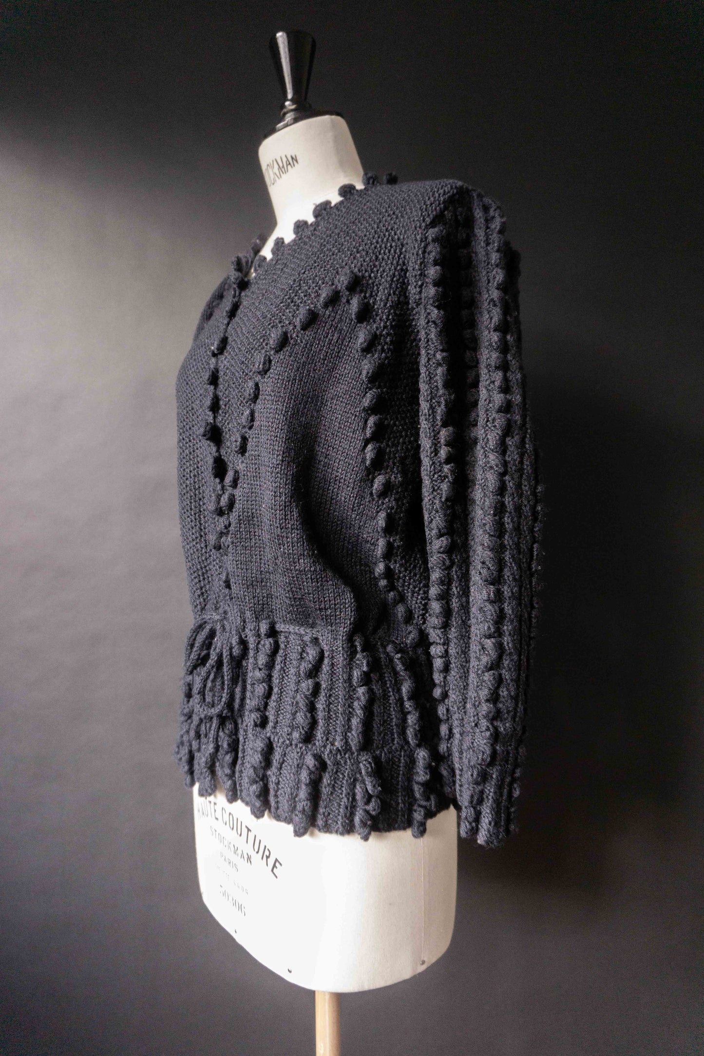 Handgestrickte Vintage Strickjacke aus Wolle – Folklore Cardigan, M–L theplaincircle vintage