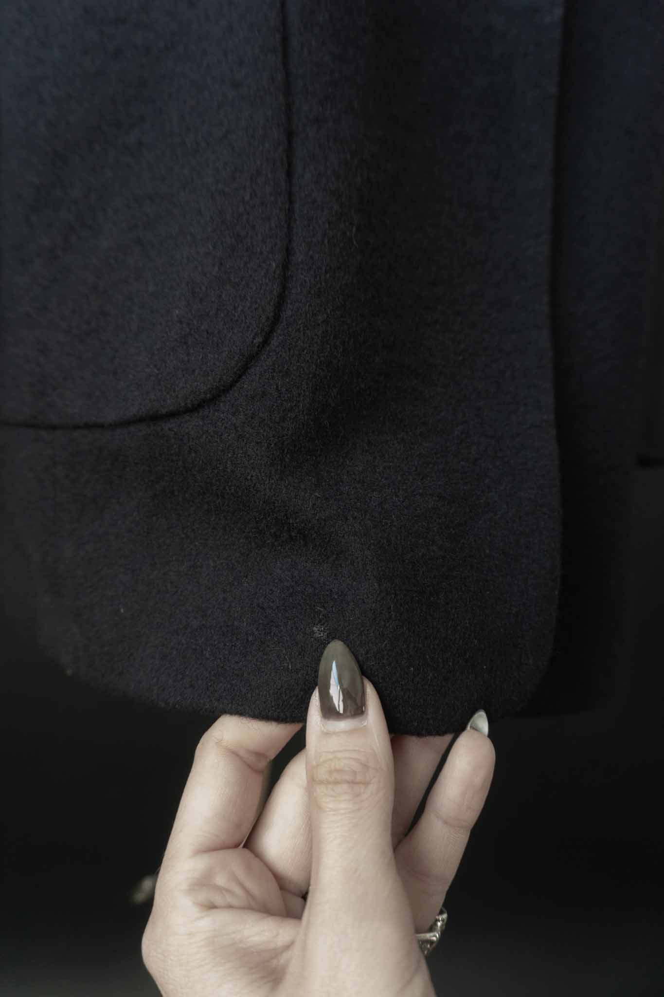 Navyblauer Vintage-Wollmantel von Pringle of Scotland aus den 90er