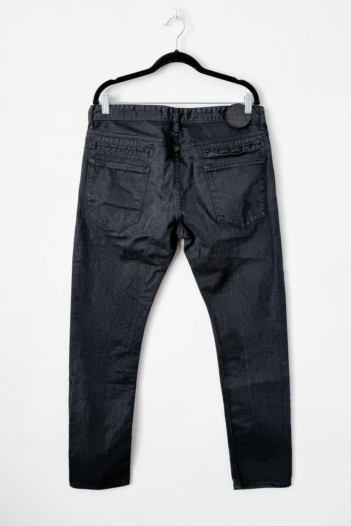 Vintage RAF by Raf Simons Jeans, Black Denim, Archive Fashion, 34