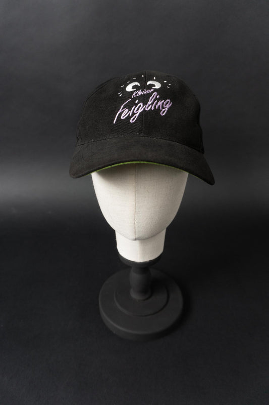 Vintage Kleiner Feigling Cap mit Secret Pocket – schwarze Baseballkappe