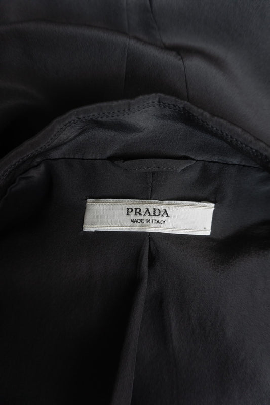 Vintage Prada Blusen Blazer aus reiner Seide, M–L