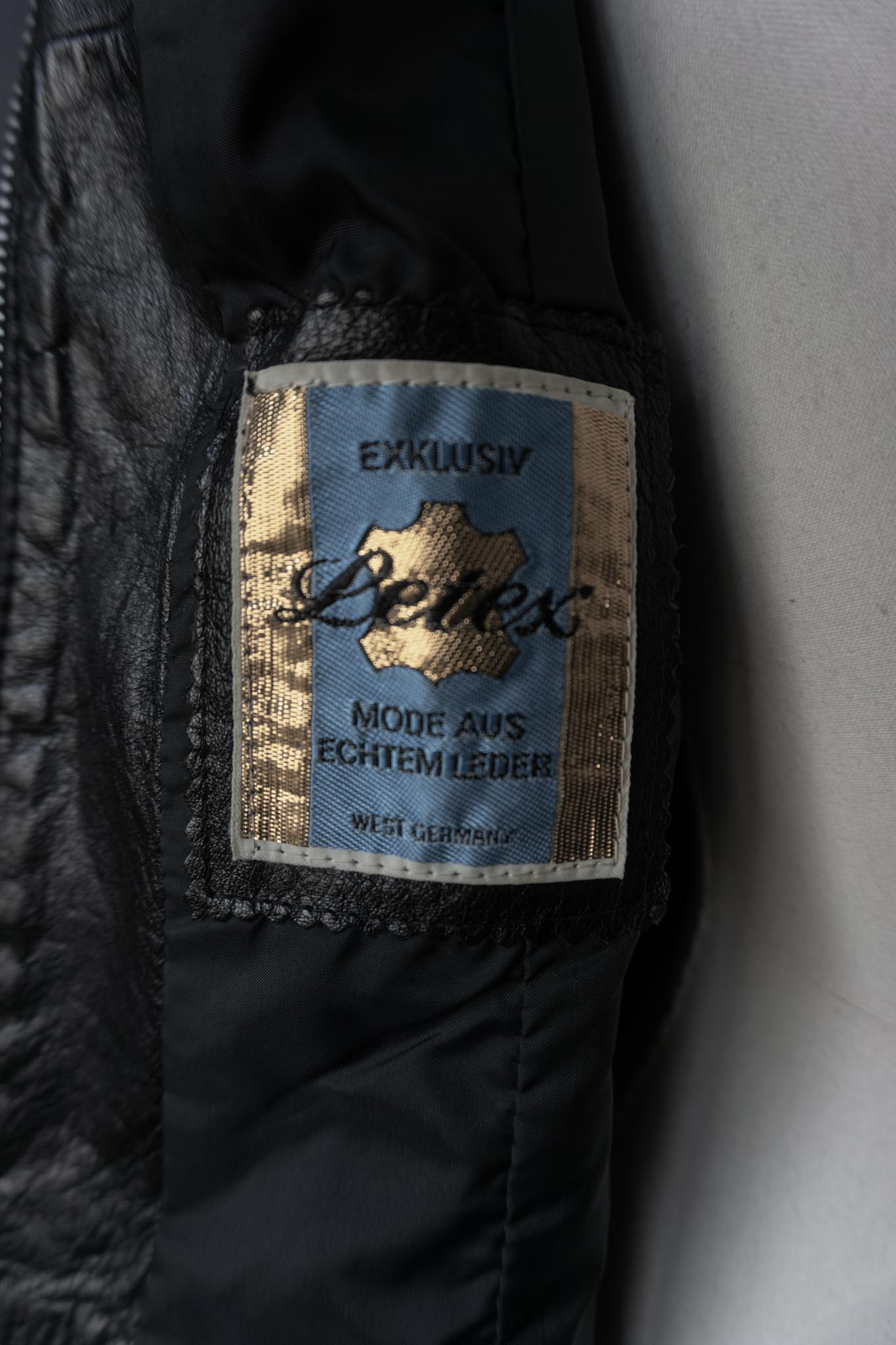 Vintage 70s Lederjacke Echtleder, Zipper, S–M