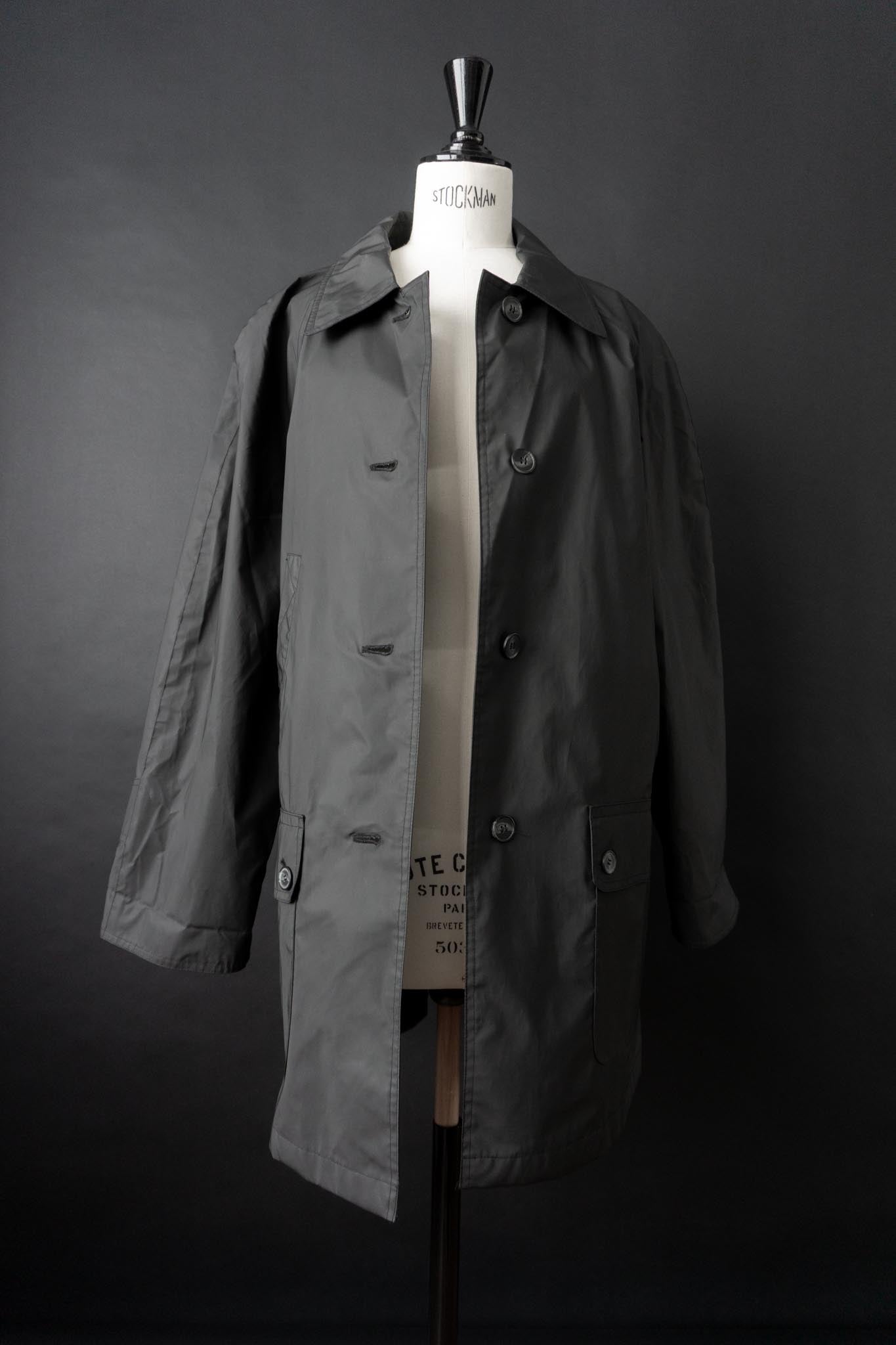 Vintage Regenmantel, Schwarz, Minimalistischer, M–L