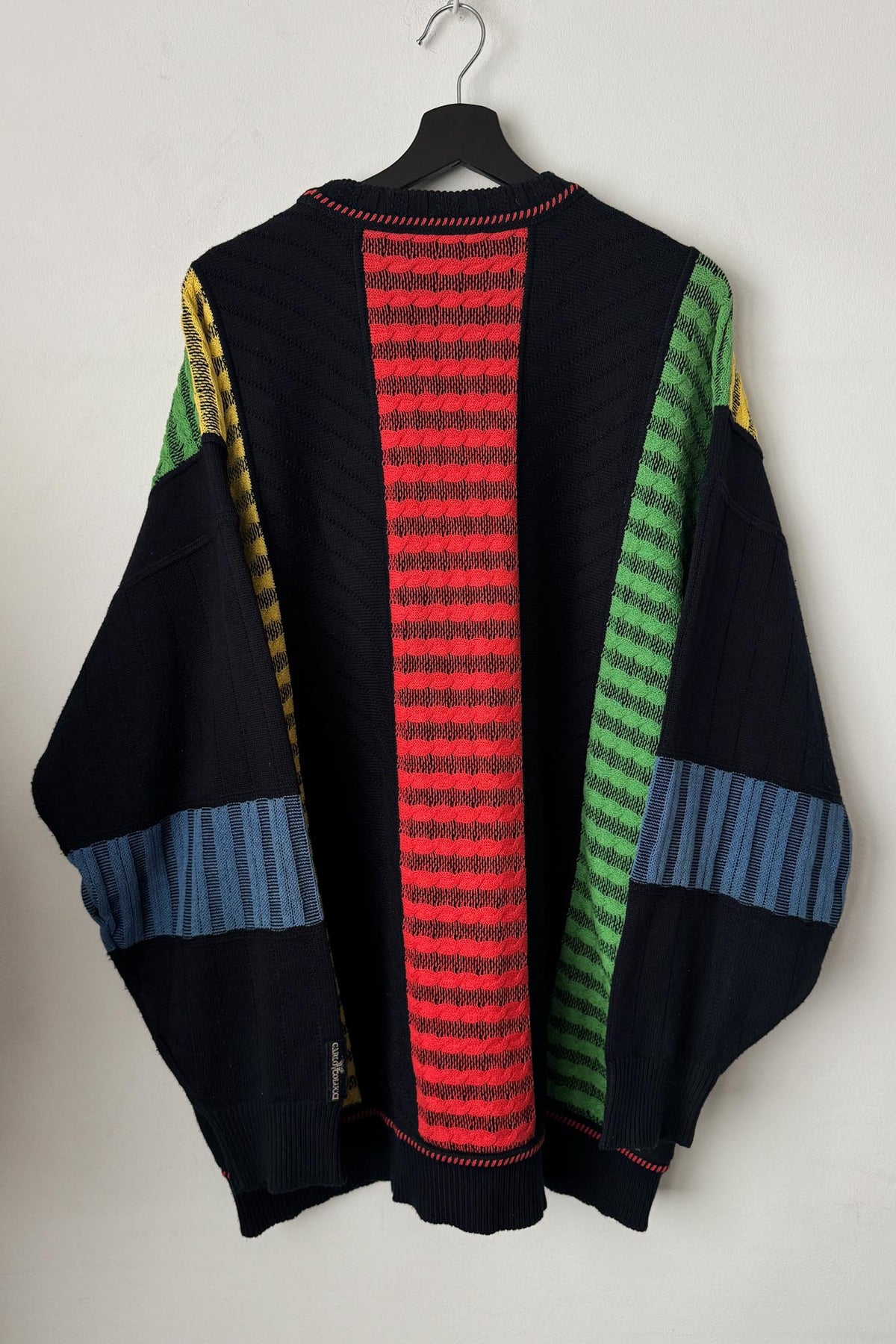Vintage Carlo Colucci Pullover mit Farbblock-Design, M–XL