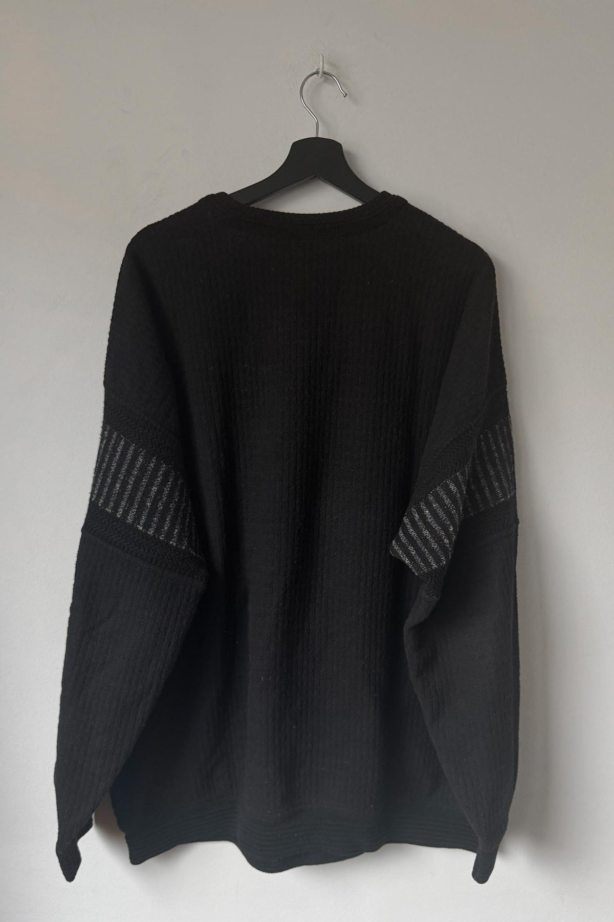 Vintage 90s Carlo Colucci Pullover – Schwarz & Grau, M–XL