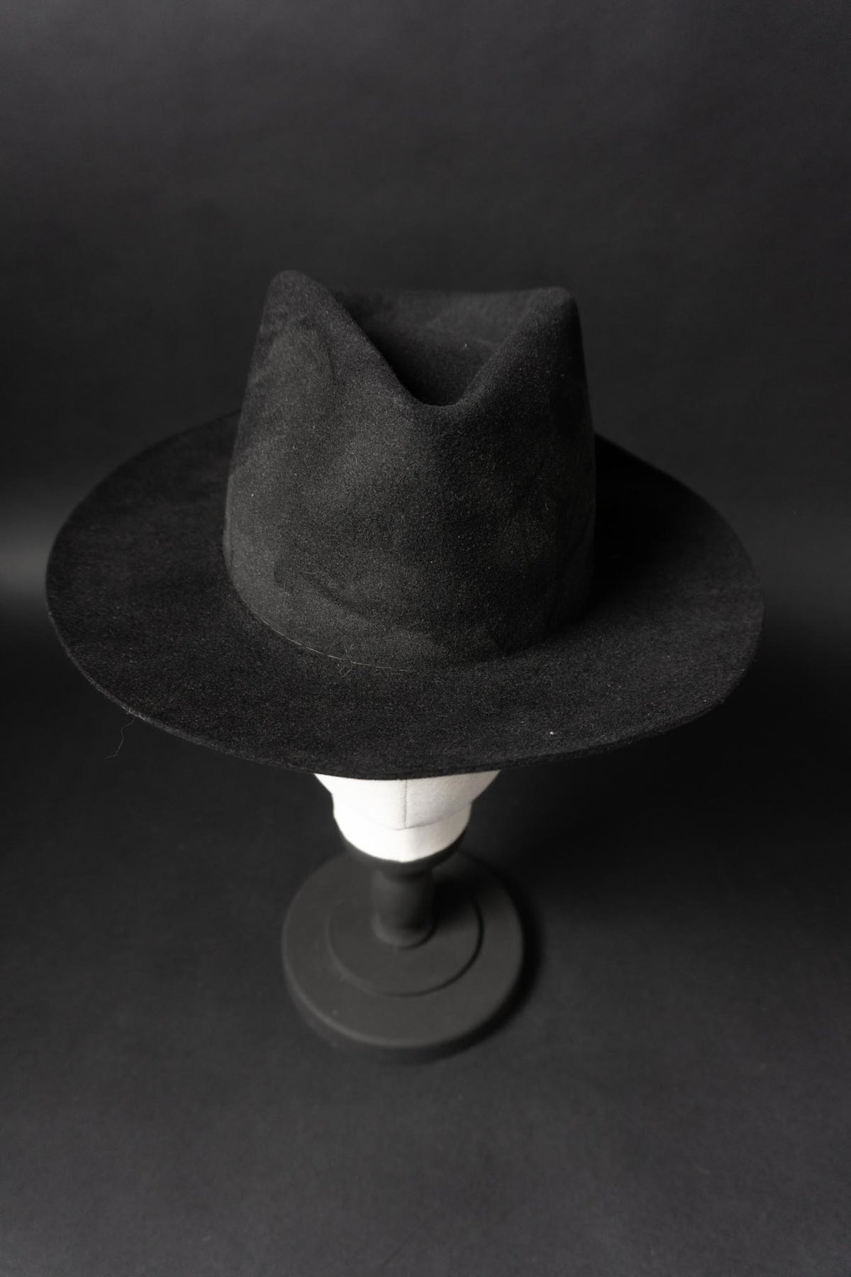 Vintage Stanton Fedora Hut, Schwarz, 59