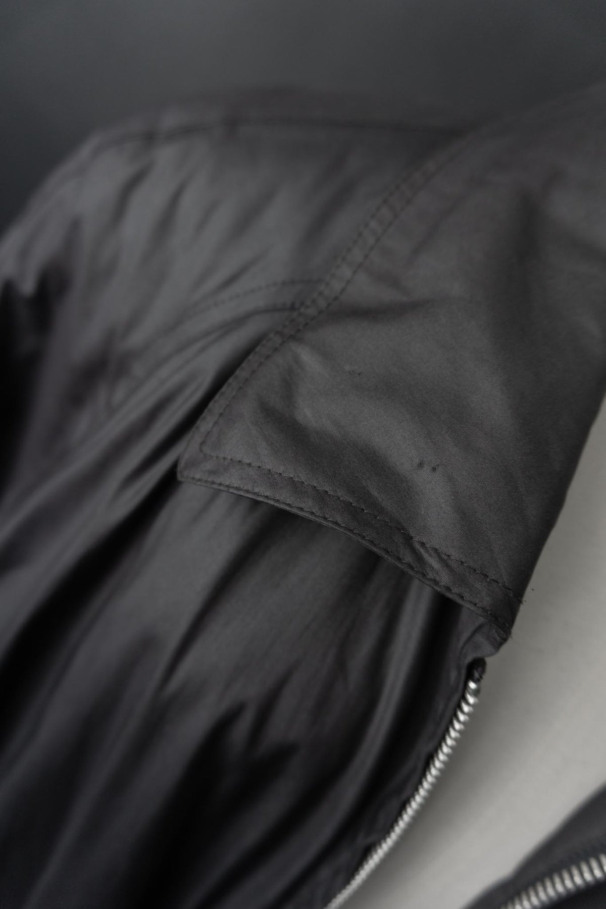 Vintage Übergangsmantel in A-Linie mit Zipper, M–L