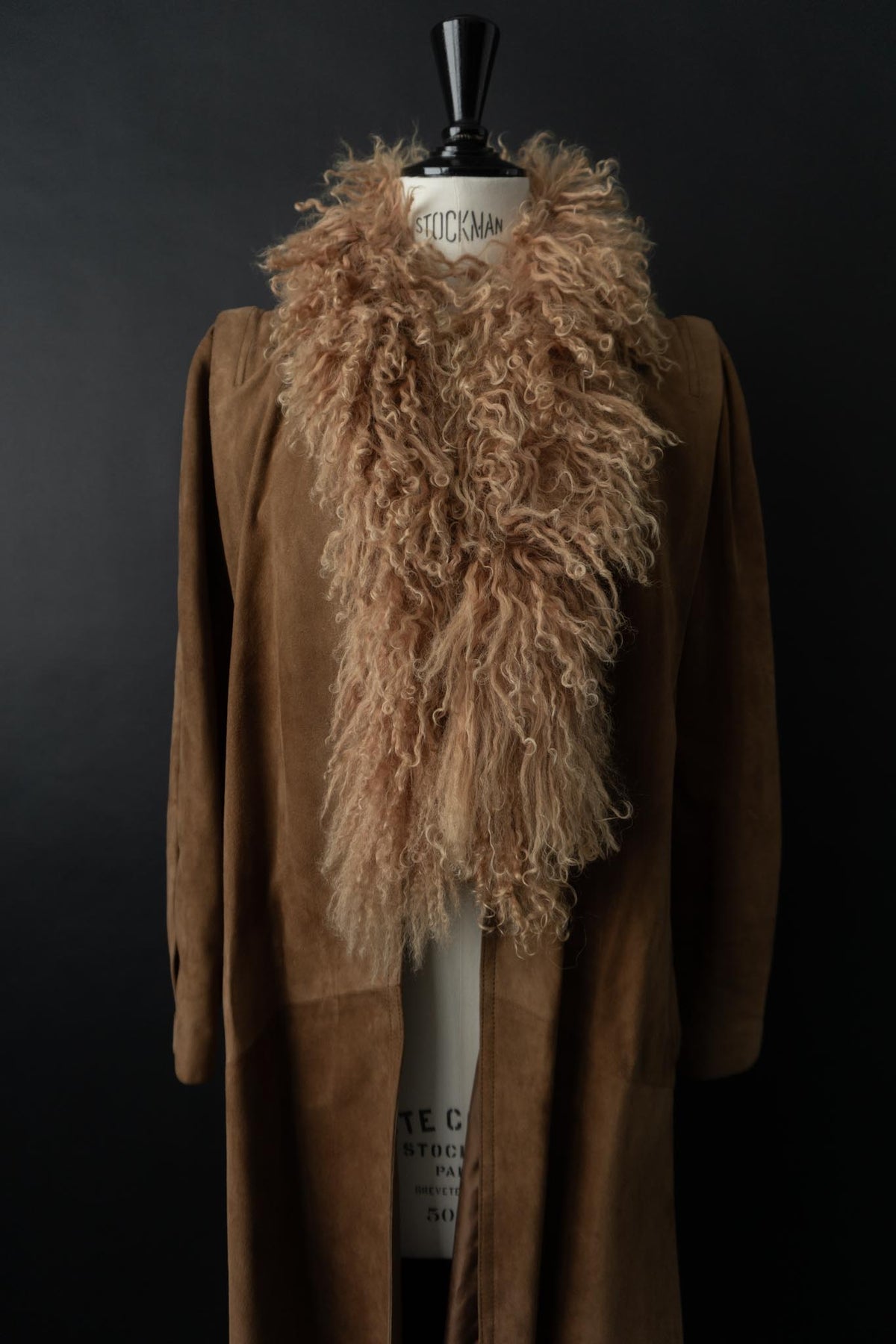 Vintage Shearling Stola, Beige