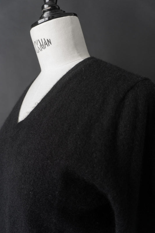 Vintage 90s Kaschmir Pullover, Schwarz, XS–S