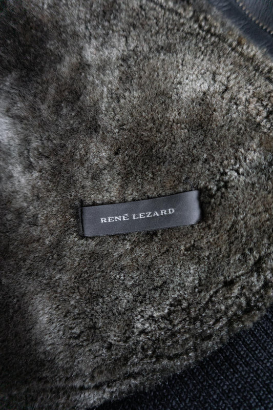 Vintage René Lezard Lammfell Fliegerjacke, M–L