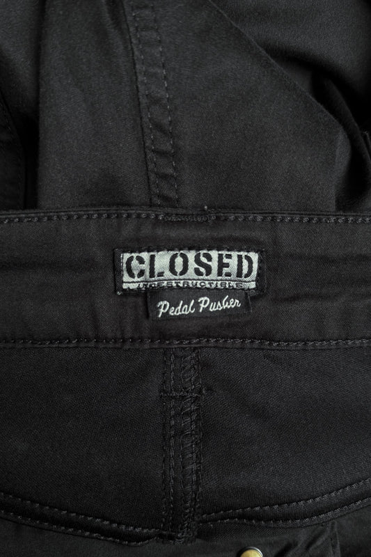 Vintage 90s Closed Pedal Pusher, Schwarz, 52