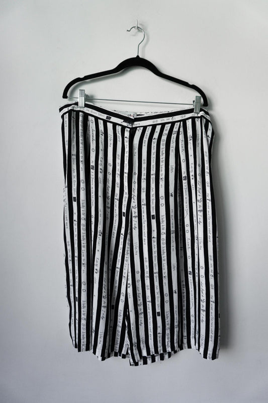 Vintage 80s Shorts, Viskose, L–XXL