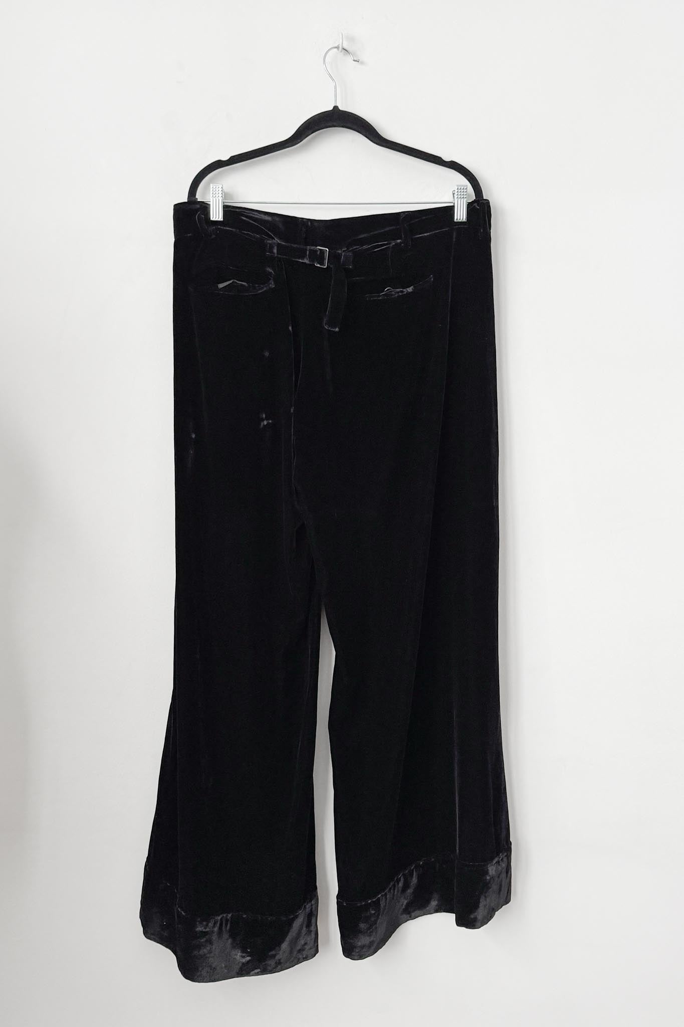 Vintage Ann Demeulemeester Wide Leg Samthose, M–L theplaincircle vintage