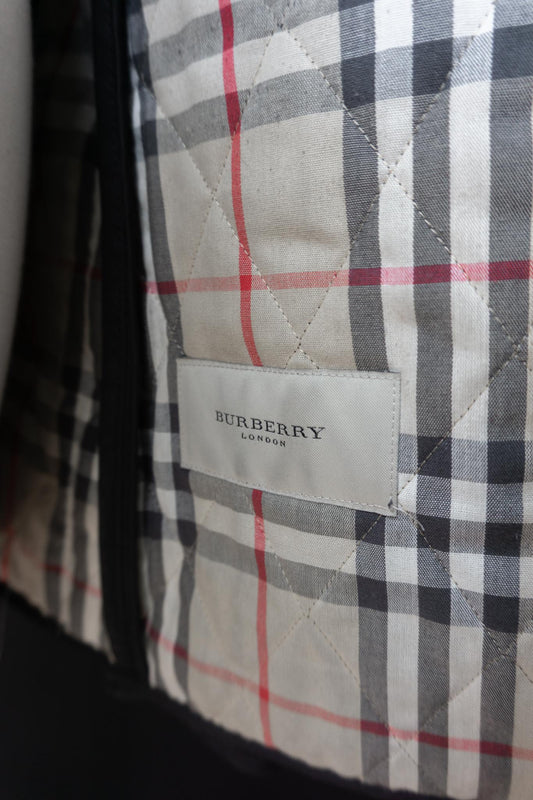 Vintage Burberry Steppjacke, Schwarz, S–M