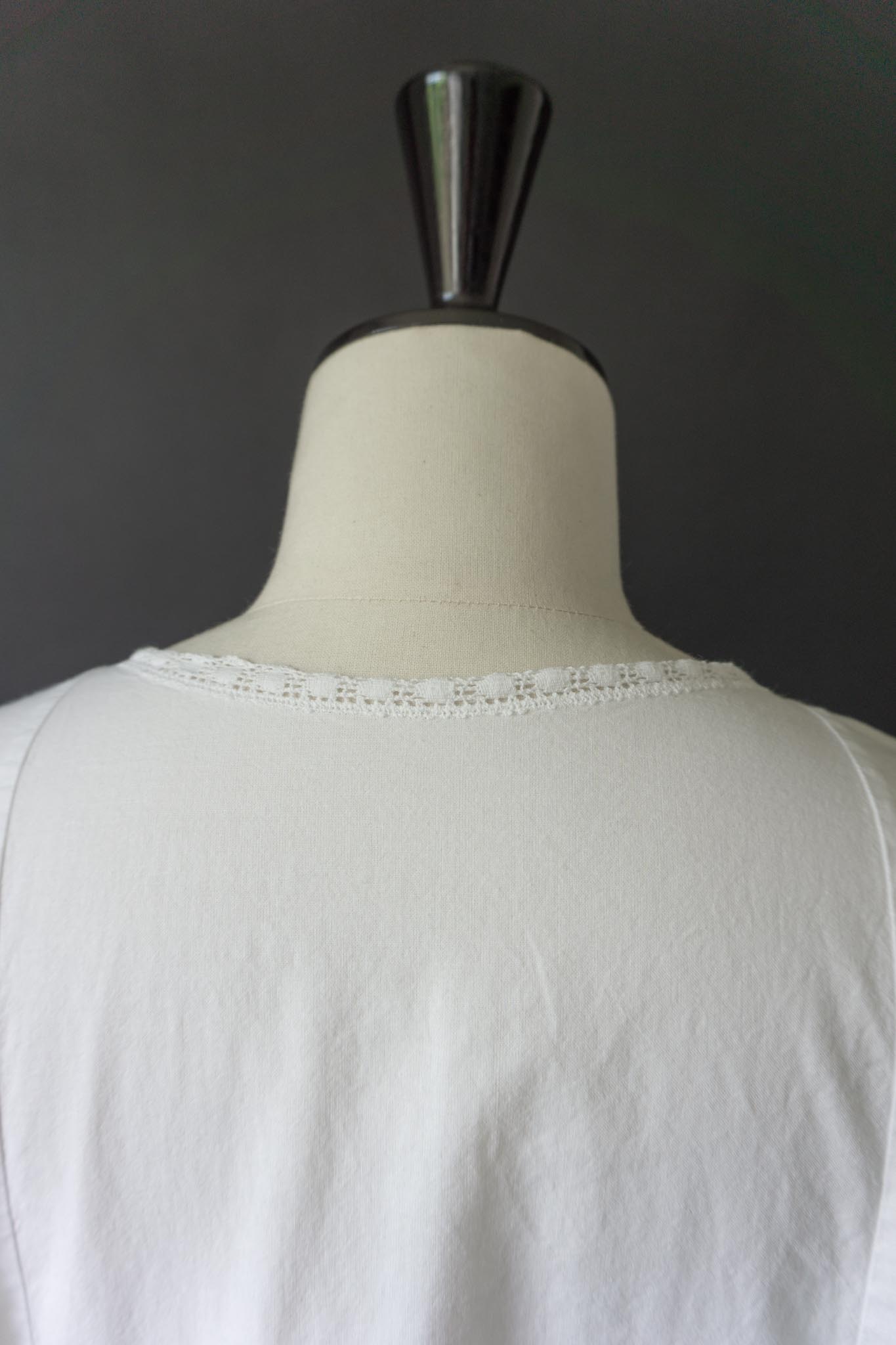 Vintage-Nachthemd aus reiner Baumwolle mit Lochspitze, M–XL theplaincircle vintage