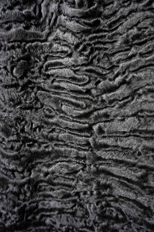 Vintage Swakara Persianer Mantel in Schwarz