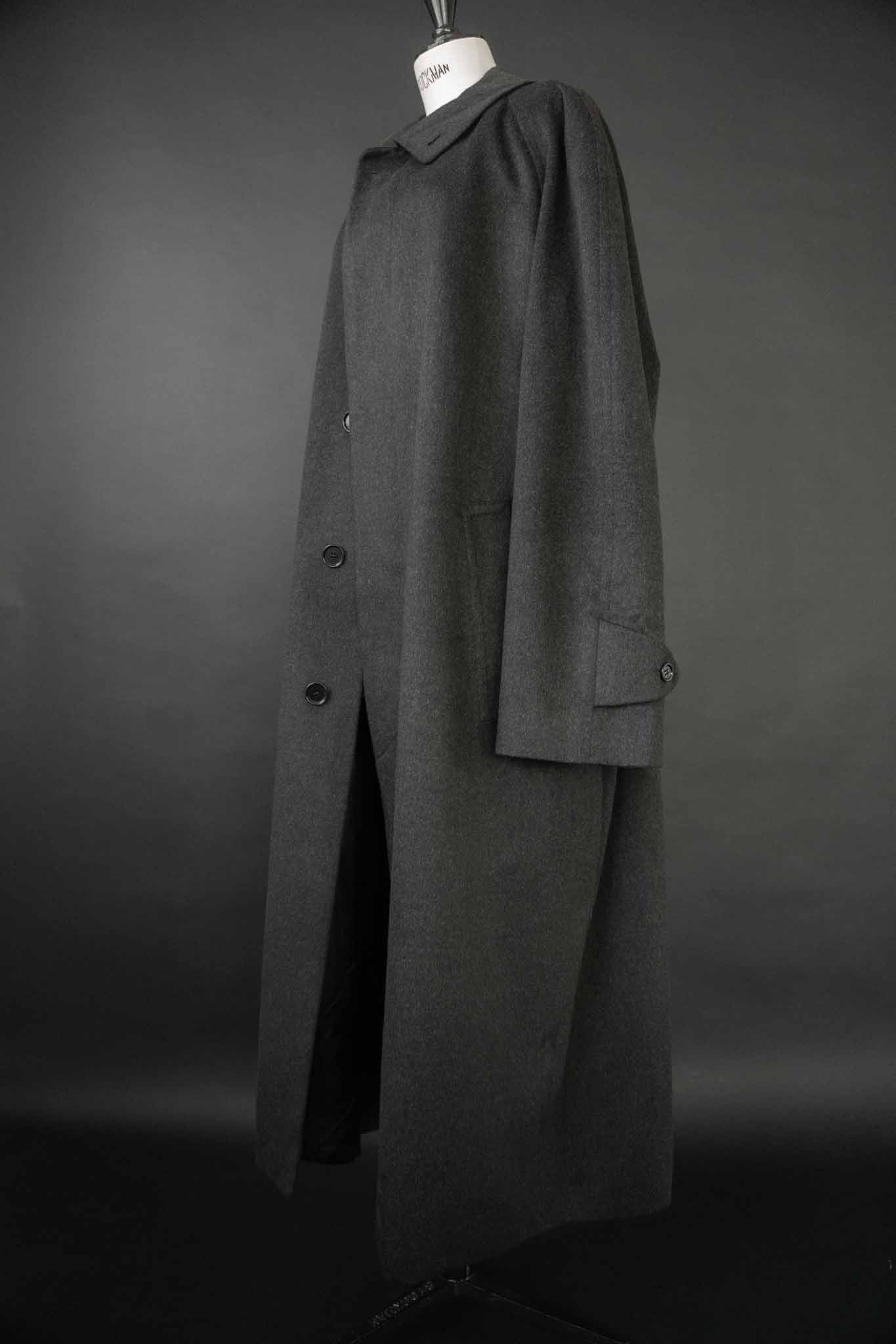 langer dunkelgrauer Kaschmirmantel Vintage