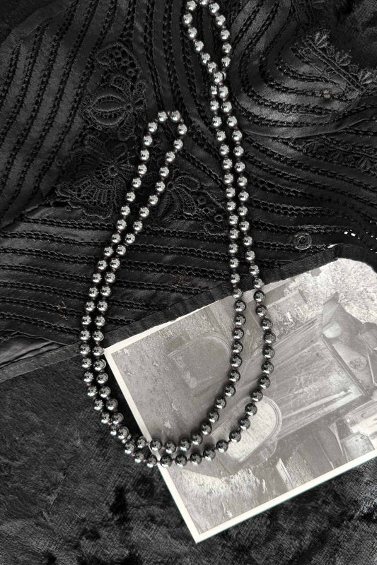 Klassische Hämatit Perlenkette – Edelstein Schmuckstück