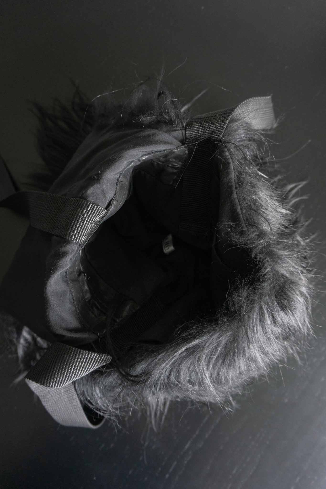 Vintage Tasche Shearling Schwarz theplaincircle vintage