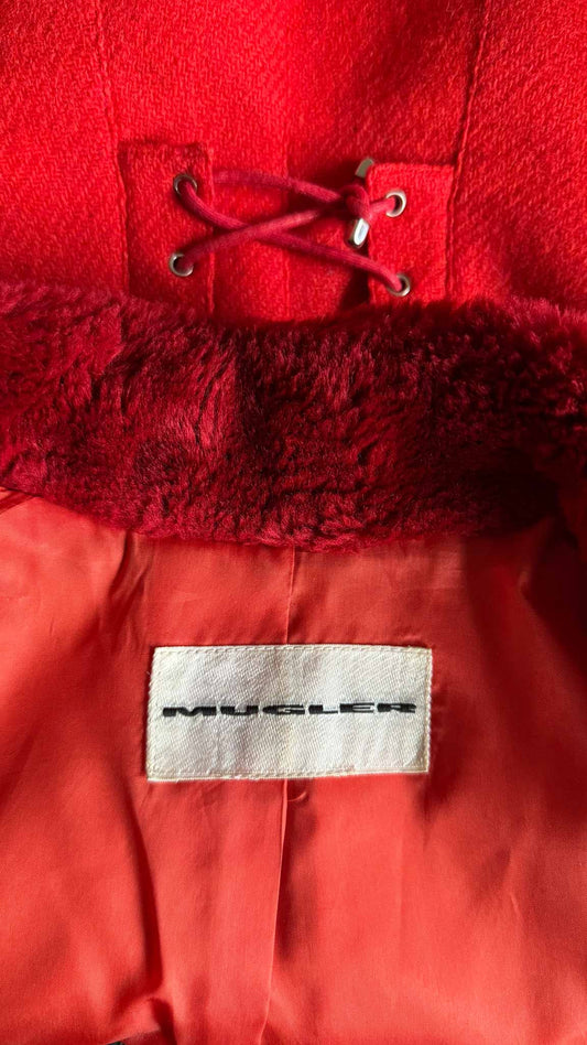 80s Thierry Mugler Blazer rot tag