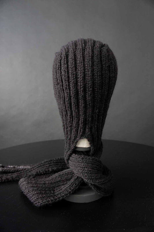 Handmade witchy Schalmütze Mohair-Wolle theplaincircle vintage