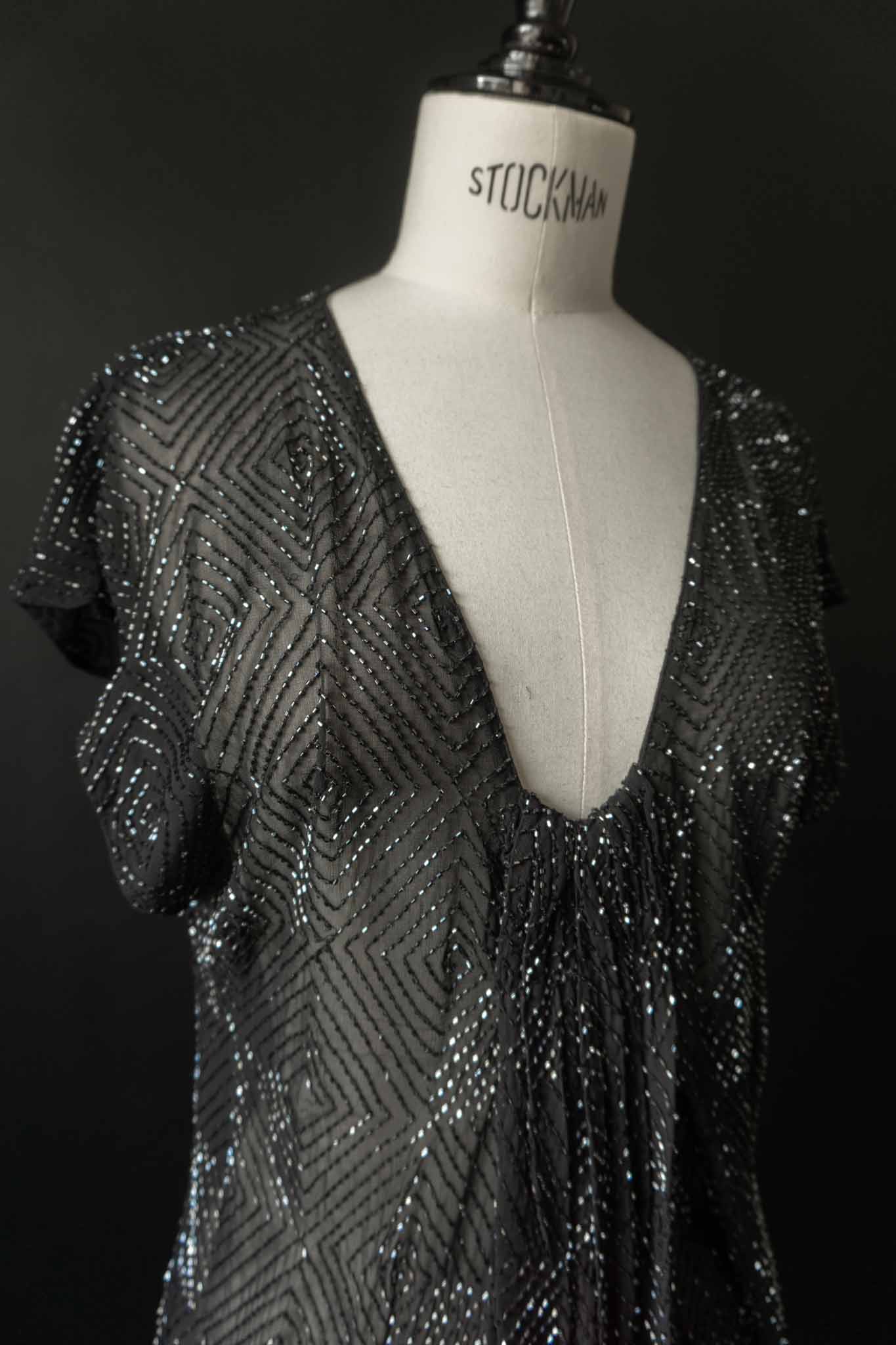 Vintage Y2K Pailettenshirt Schwarz, XS–S theplaincircle vintage