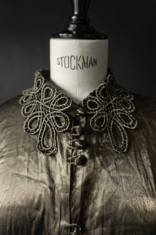 Vintage 80s Bluse Crinkle, S–M theplaincircle vintage