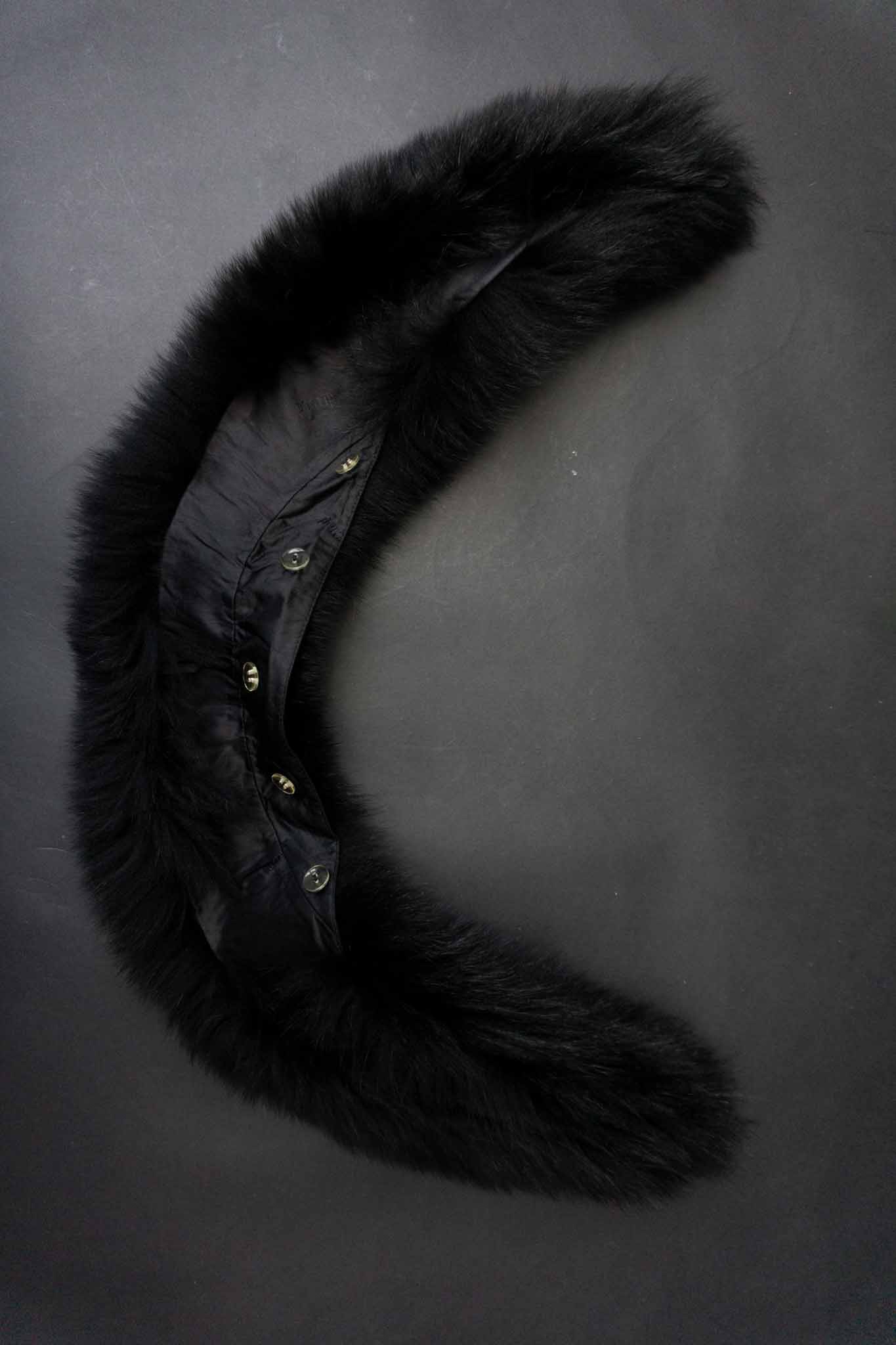 Vintage Pelzkragen Fuchs, Schwarz theplaincircle vintage