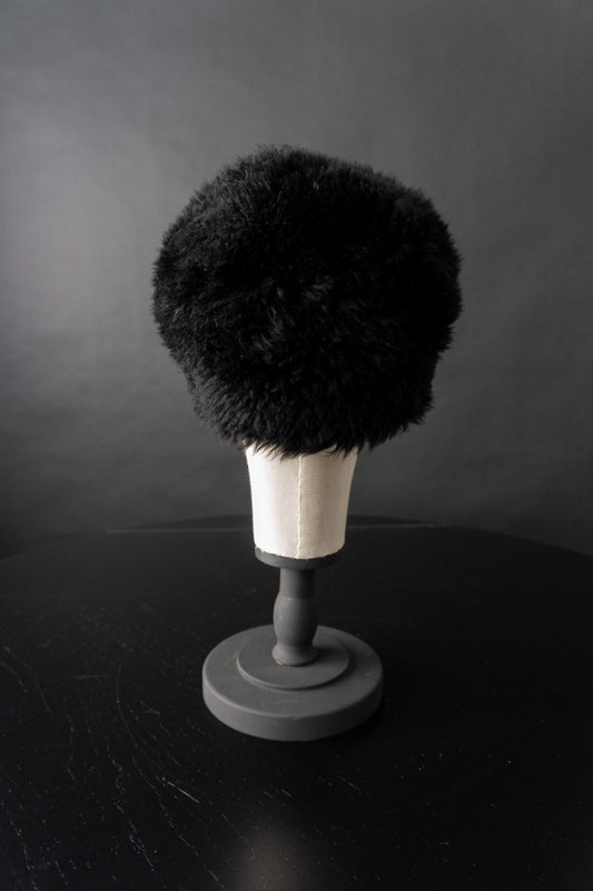 Vintage Fake Fur Pillbox Mütze theplaincircle vintage