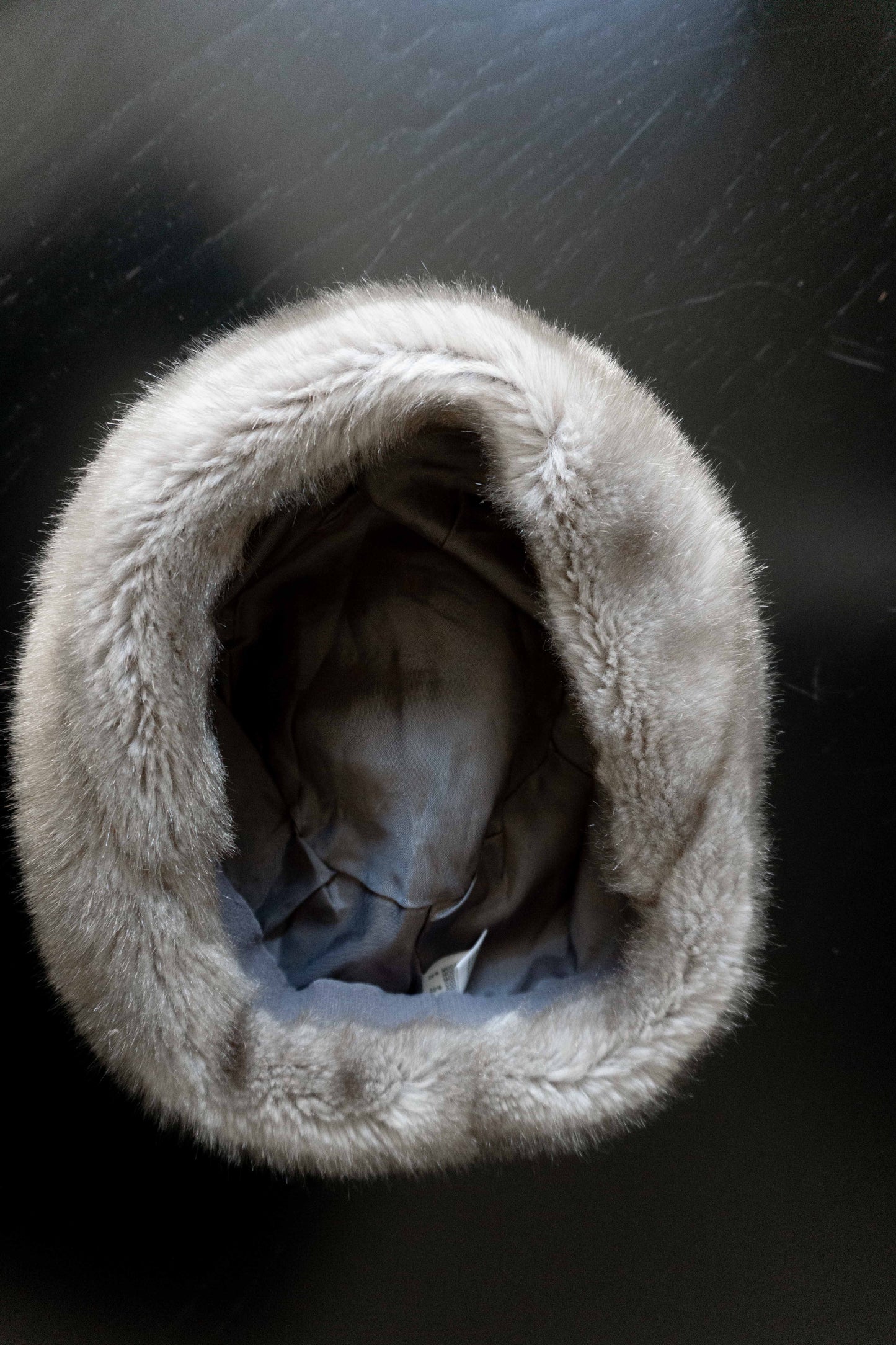 Vintage Mütze, Grau Fake Fur, S theplaincircle vintage