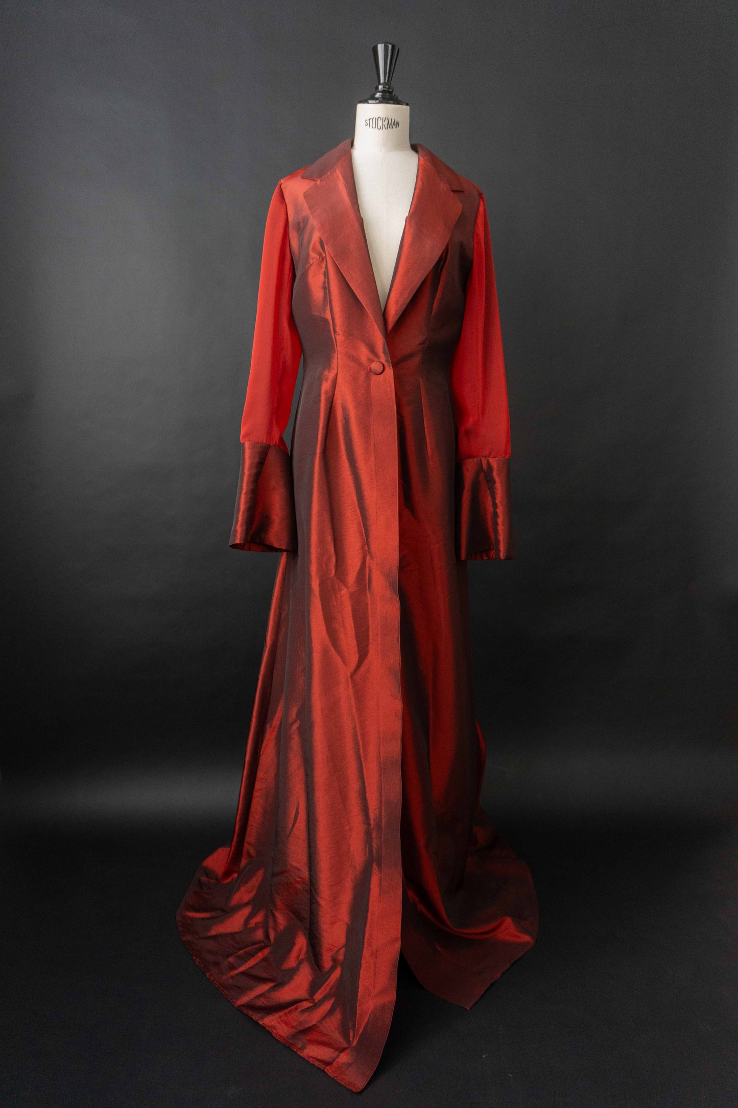 Vintage Organza Mantel Blutrot, M–L theplaincircle vintage