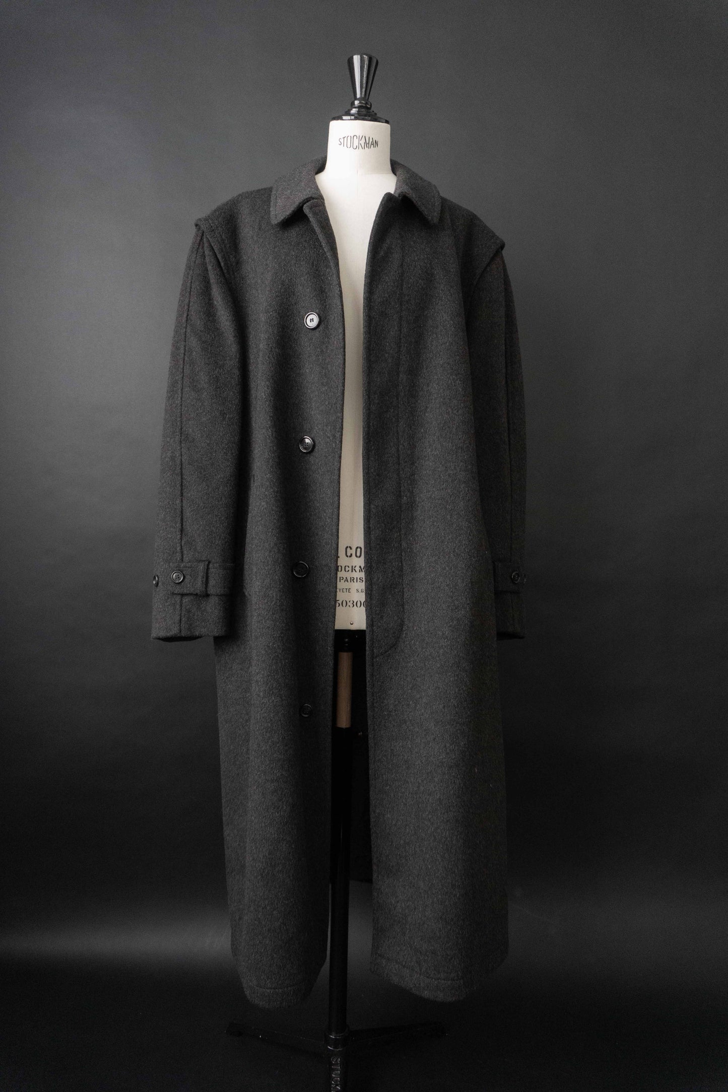 Vintage grauer Lodenmantel aus Tirol von PISCHL aus Wolle – klassischer Wollmantel Made in Austria