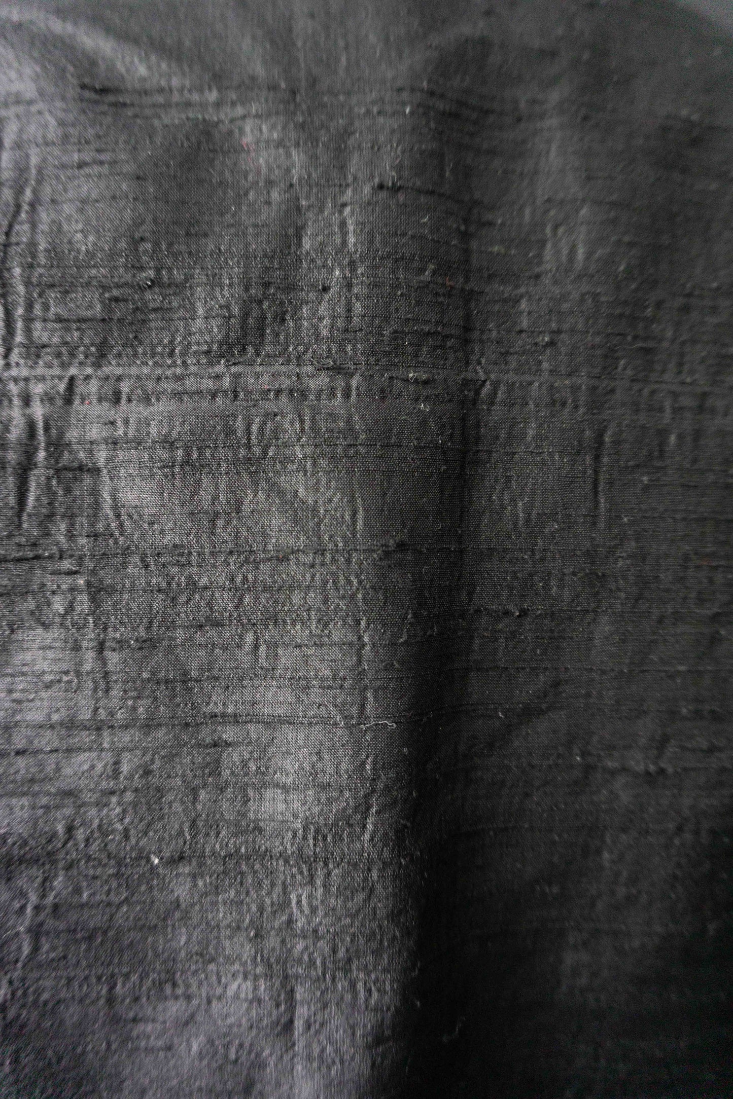 Schwarzer Vintage Blazer aus Wildseide mit Brokatbesatz und Puffärmeln