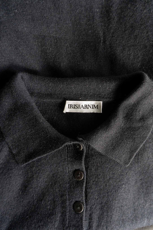 Vintage Iris von Arnim – Seide-Kaschmir Polo Pullover, XS–S theplaincircle vintage